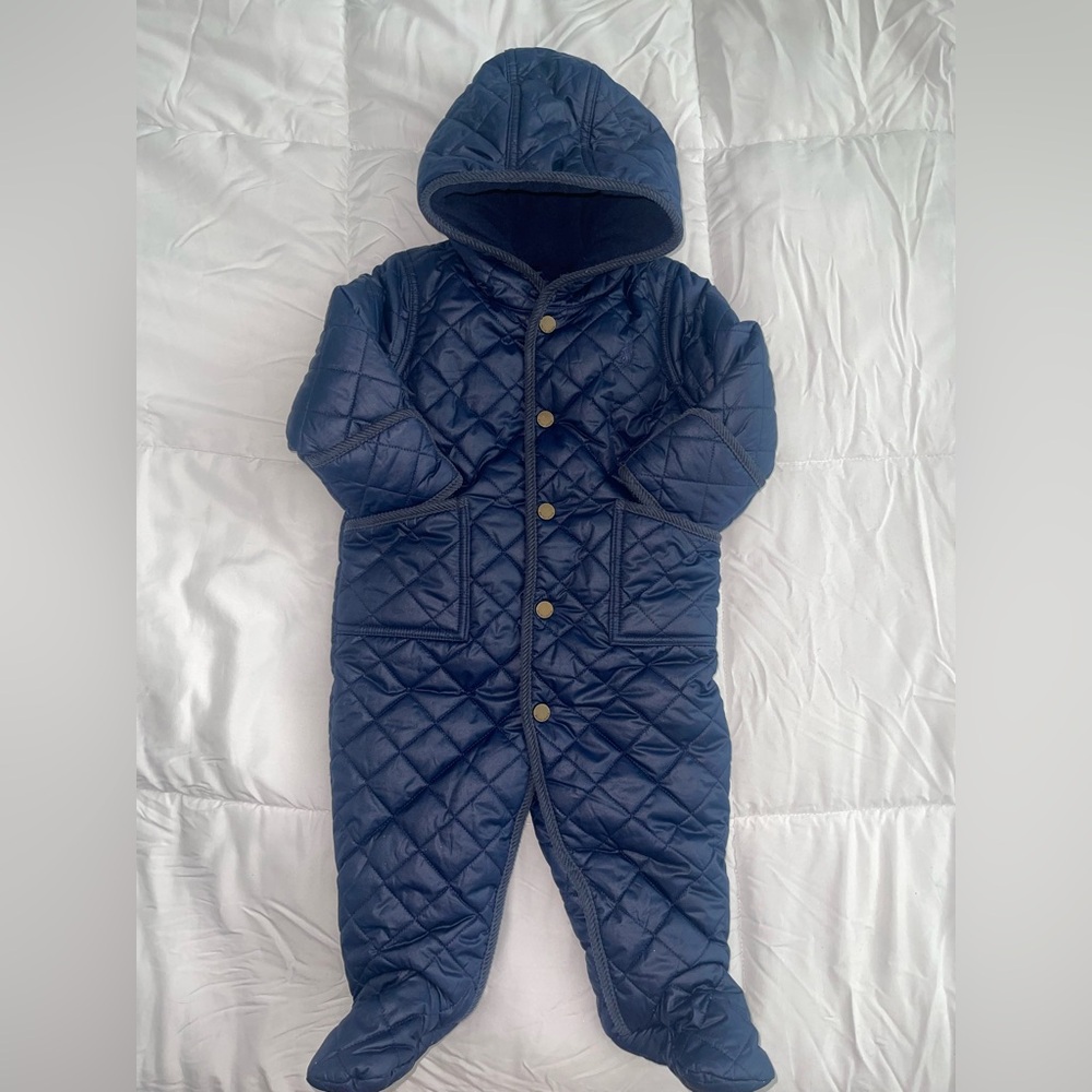 Ralph Lauren Baby's Shawl Collar Quilted Bunting size 9M 🧸